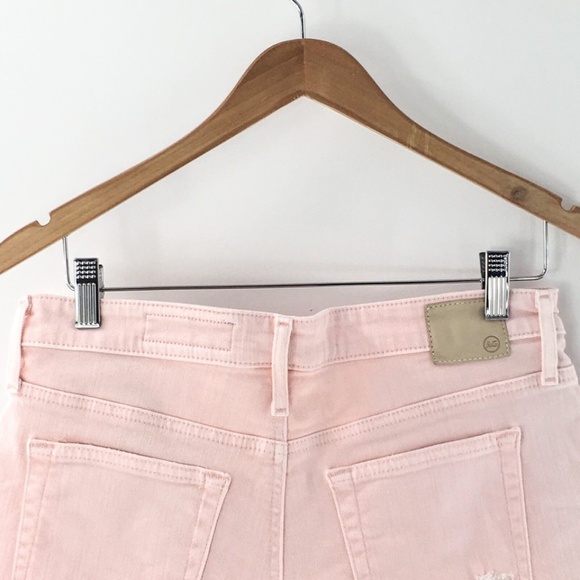 Adriano Goldschmied The Bryn Jean Short Pink Distressed Cut Off Sz 28R - Picture 6 of 10